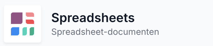 spreadsheets, documenten